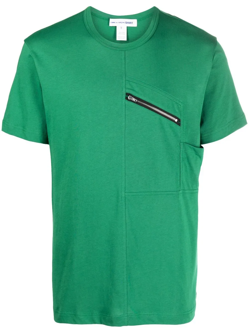 

Comme Des Garçons Shirt playera con paneles y bolsillo - Verde