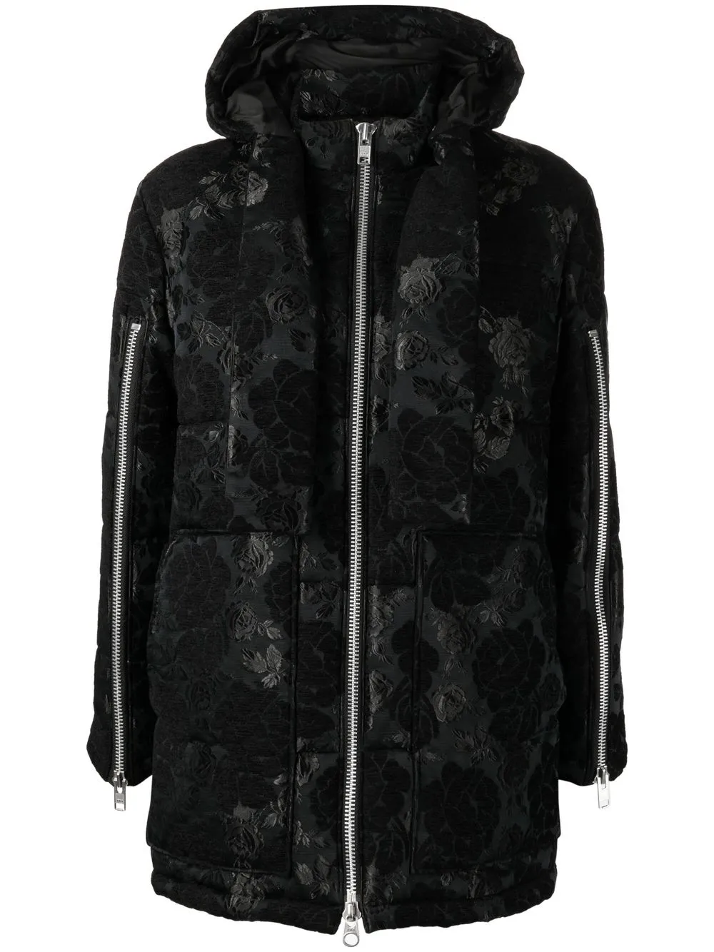 

Comme des Garçons TAO chamarra capitonada con motivo floral - Negro