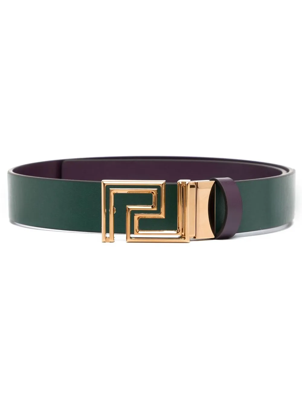 

Versace Greca reversible leather belt - Green