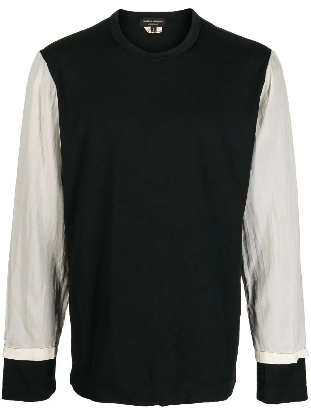 

Comme Des Garçons Homme Plus contrast crew-neck top - Black