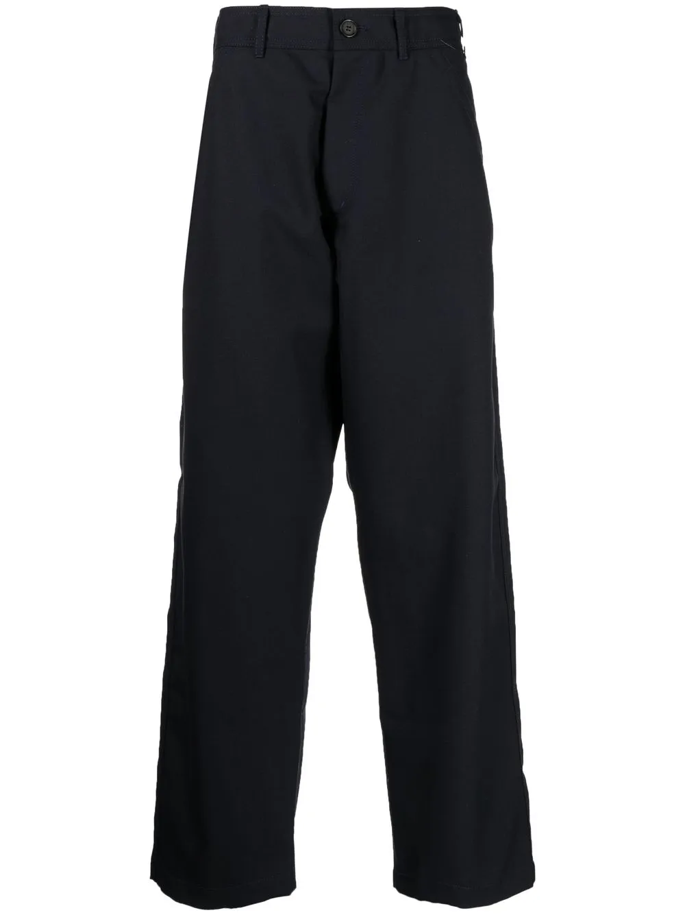 Comme Des Garçons Shirt High-rise Wide-leg Trousers In Blue