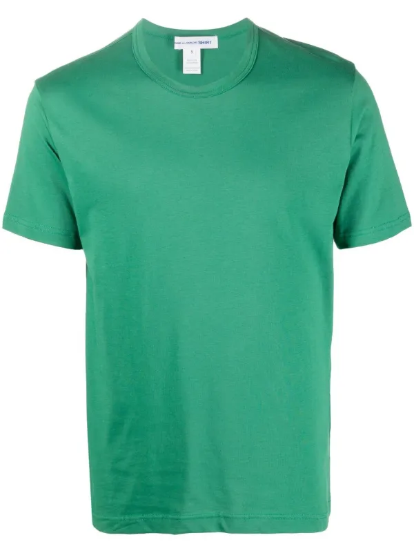 Comme Des Garcons Shirt crew neck Cotton T shirt Green FARFETCH TR