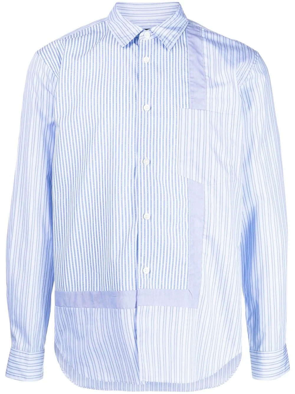 

Comme Des Garçons Homme Deux camisa manga larga con rayas estampadas - Azul