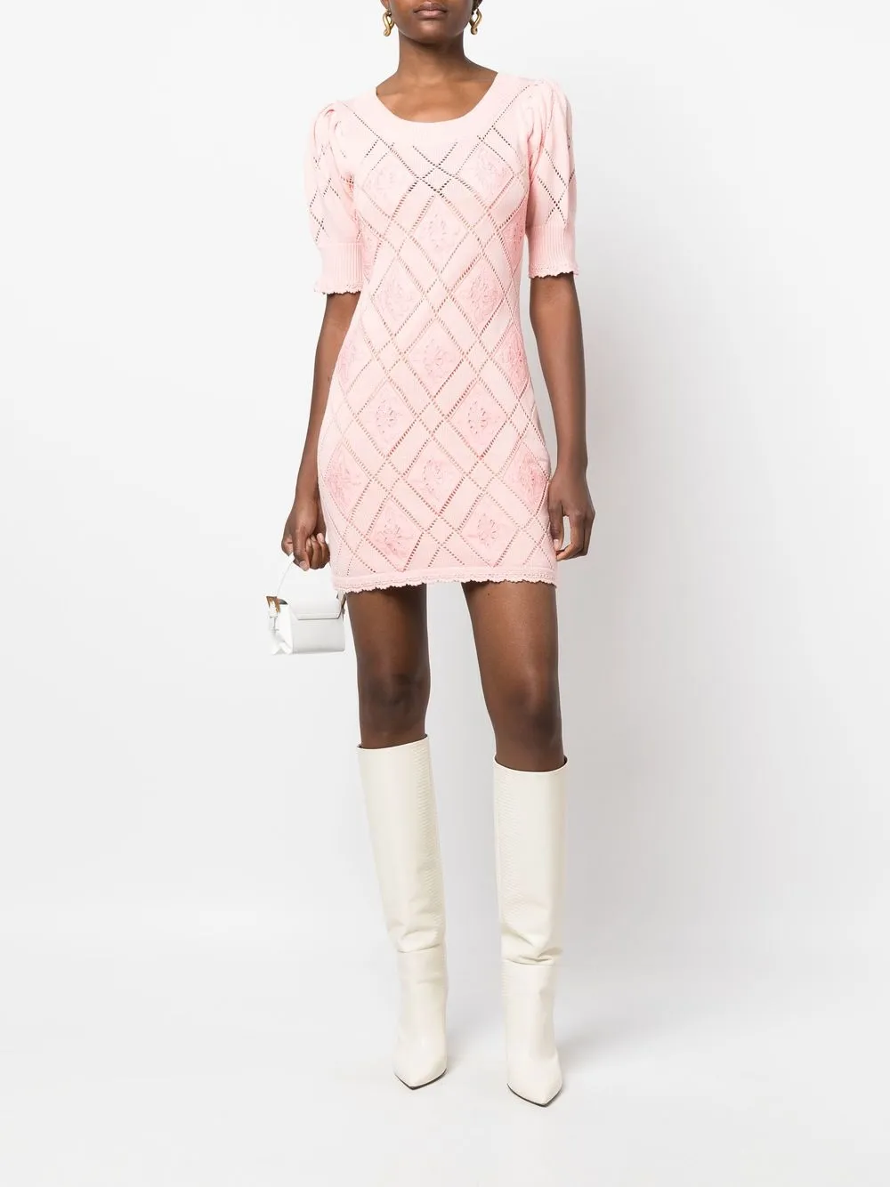 LoveShackFancy openknit Mini Dress Farfetch