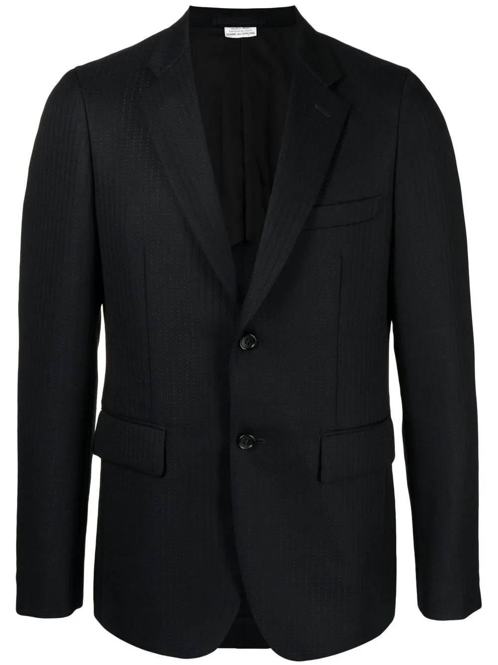 

Comme Des Garçons Homme Deux blazer con rayas estampadas - Azul