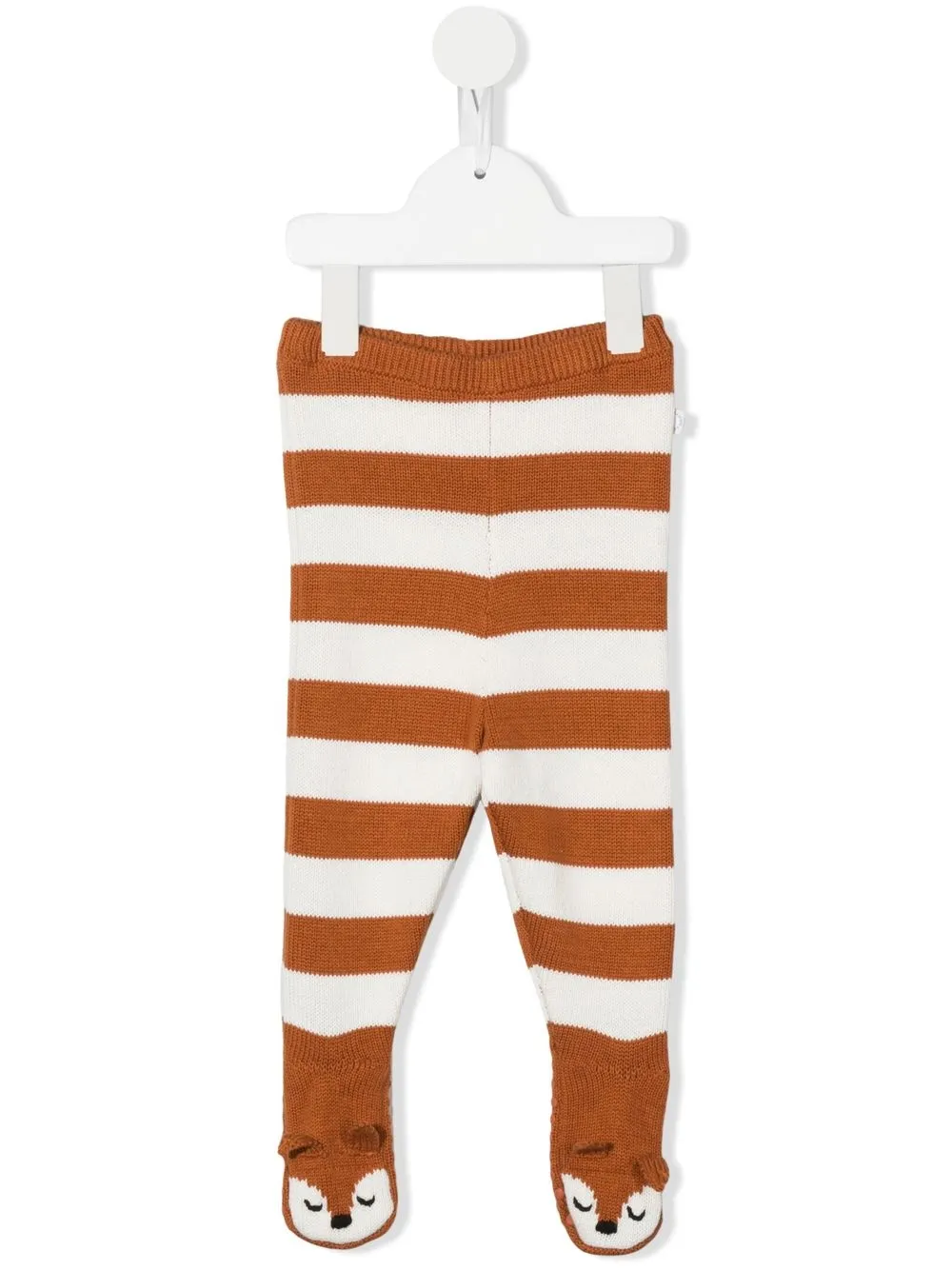 

Stella McCartney Kids Deer striped knitted trousers - Brown