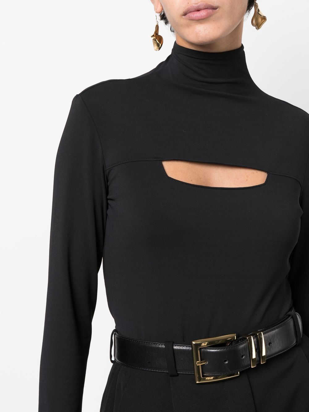 Cheap Versace 2000s cut-out long-sleeve top Women