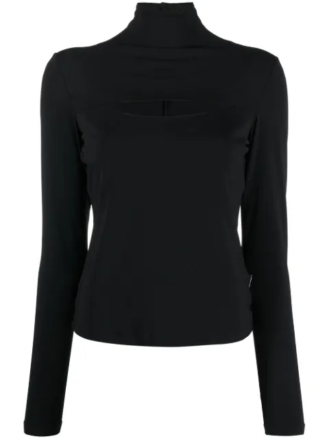 Versace Pre-Owned 2000s cut-out long-sleeve top