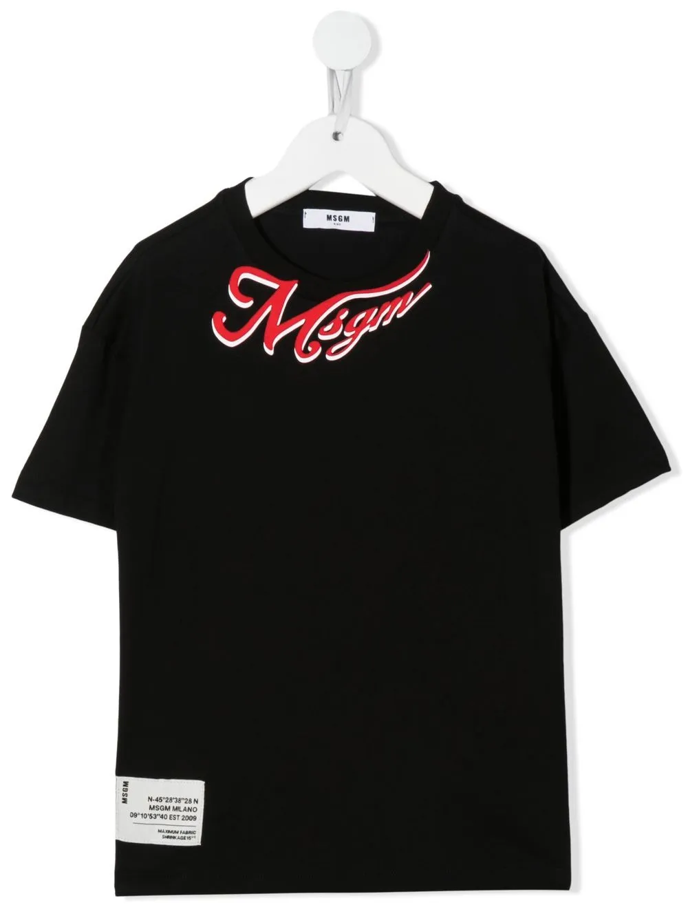 

MSGM Kids logo-print detail T-shirt - Black