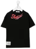 MSGM Kids logo-print detail T-shirt - Black