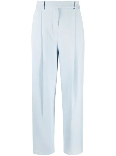 high-waisted tailored trousers
