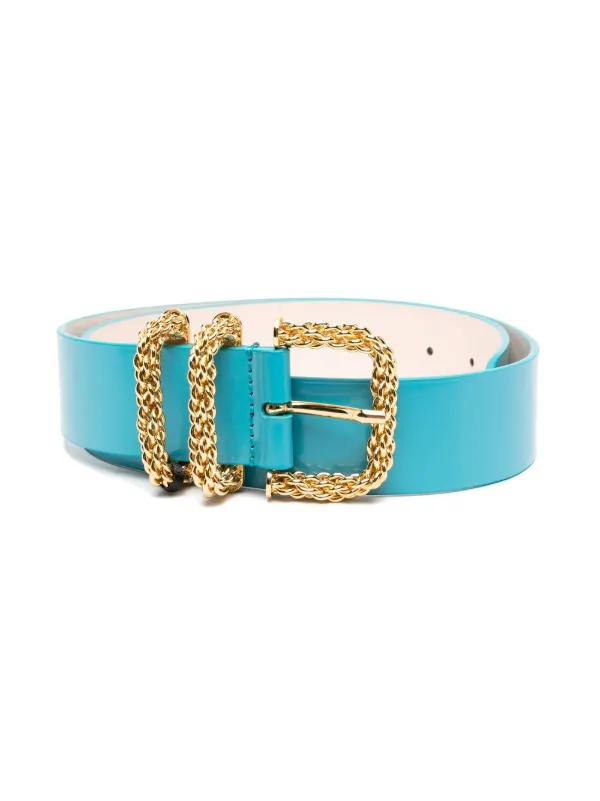 Belt - By Far - Leather - Blue BY FAR Duo Denim Leather Belt | Neiman Marcus main image 2