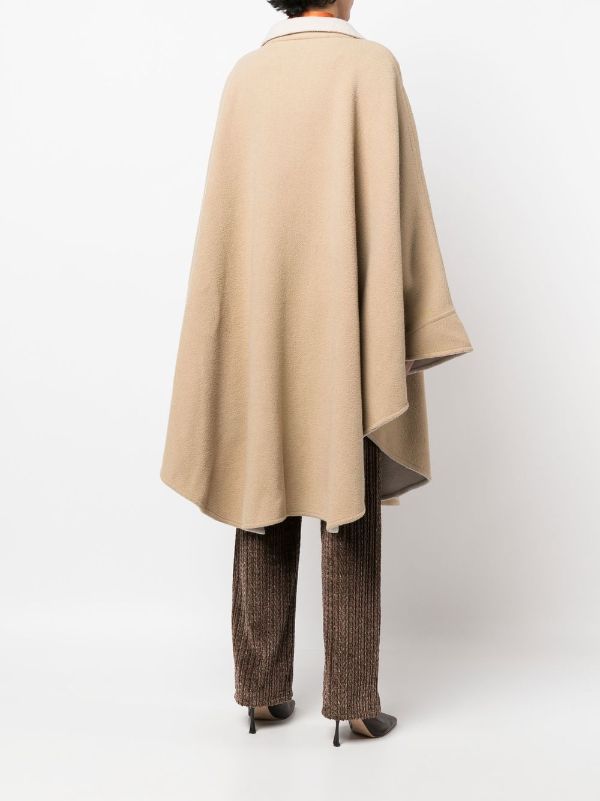 Louis Vuitton Reversible Hooded Cape Beige. Size Un
