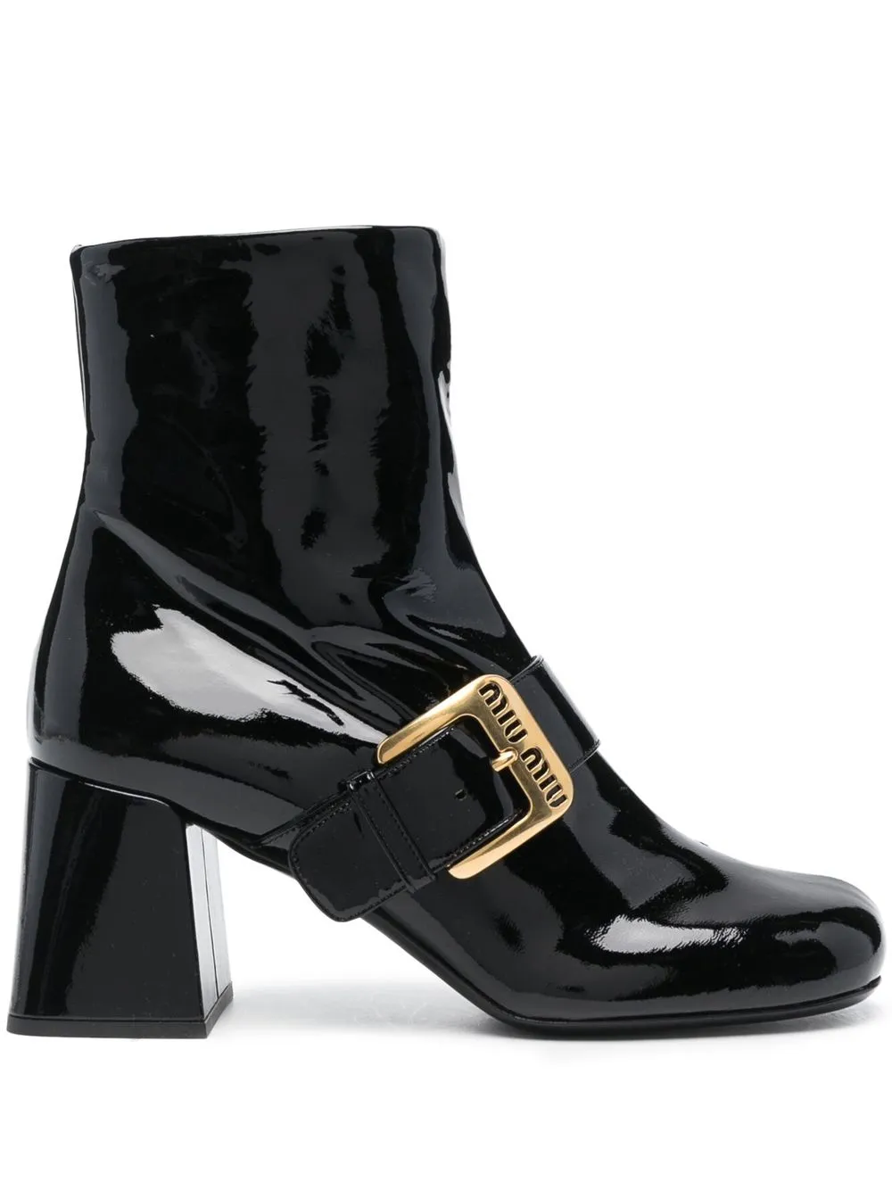 Miu Miu 70mm buckle-detail ankle boots | Black | Image 1