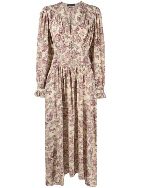 ISABEL MARANT vestido midi Myrala con estampado de cachemira