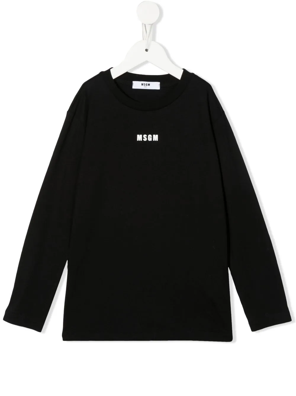 

MSGM Kids camisa manga larga con logo estampado - Negro