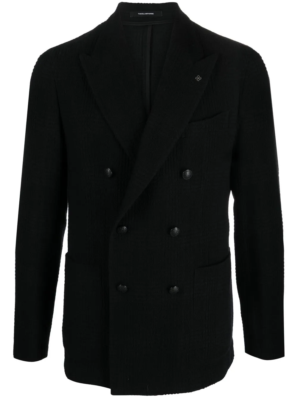 

Tagliatore blazer con detalle de broche y doble botonadura - Negro