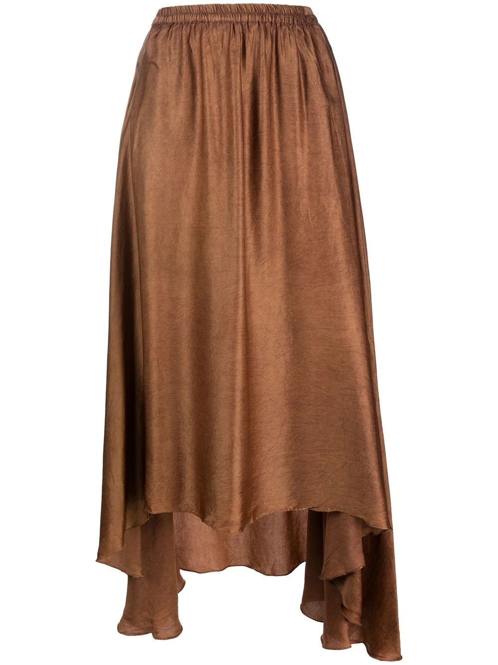 

Mes Demoiselles asymmetric-hem midi skirt - Brown