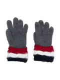 Moncler Enfant signature-stripe trim gloves - Grey