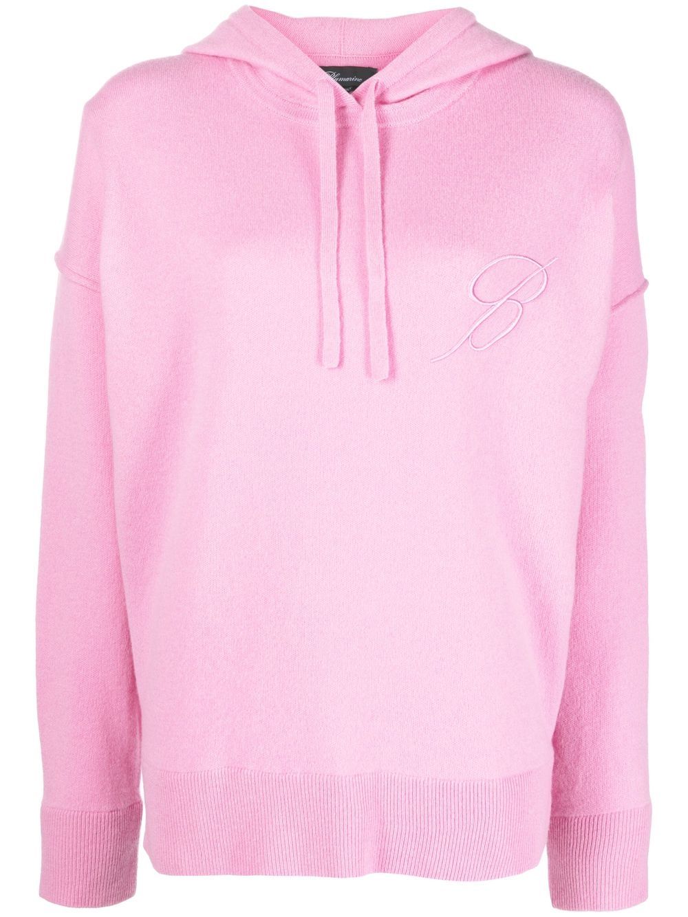 

Blumarine hoodie tejida con cordones - Rosado