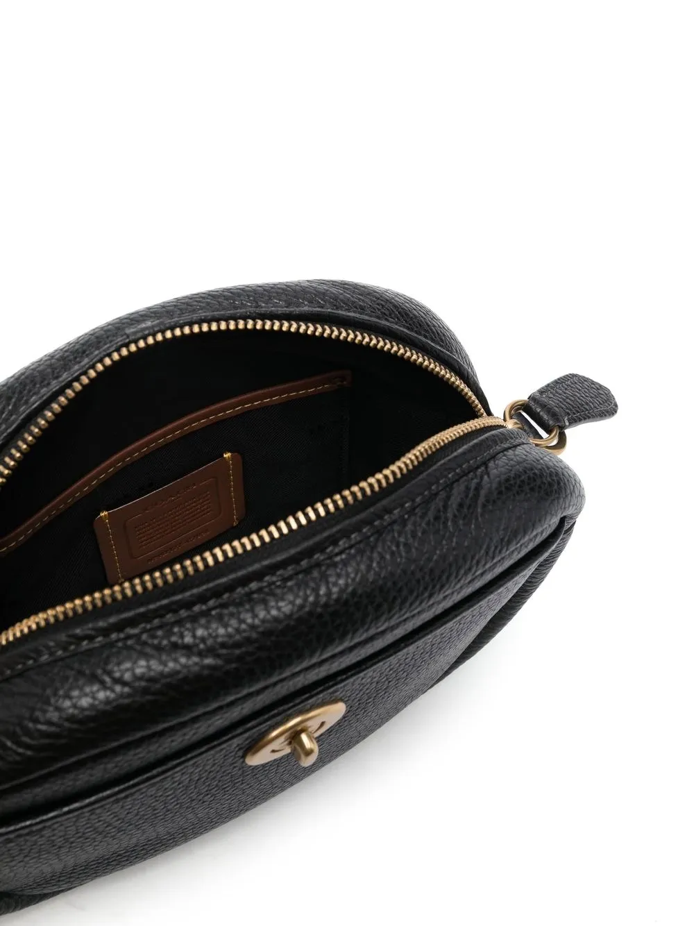 Coach Oval Cross-body Bag In Schwarz