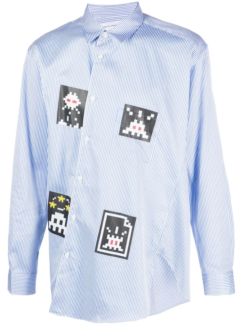 

Comme Des Garçons Shirt camisa con rayas estampadas - Azul