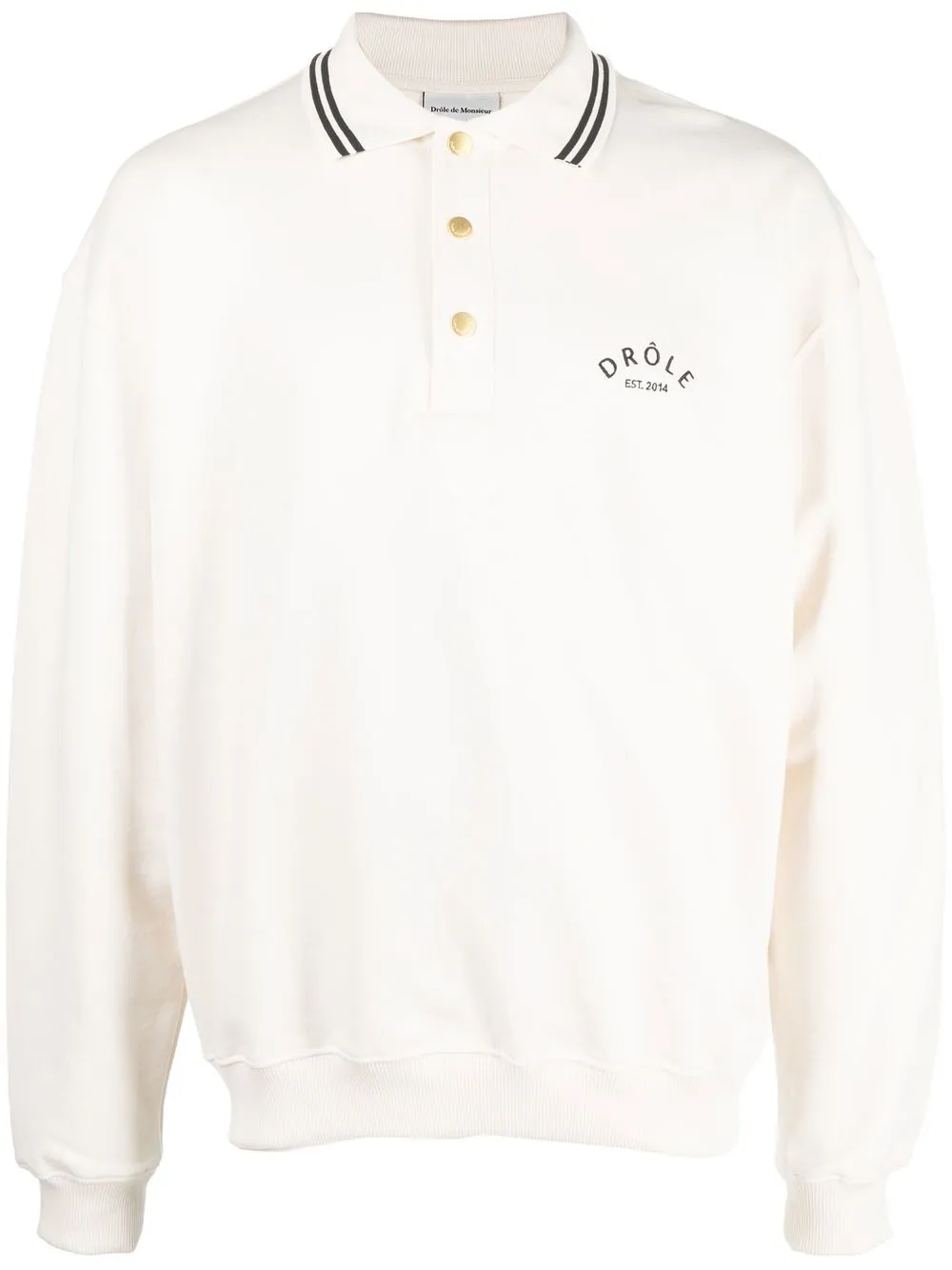 

Drôle De Monsieur playera tipo polo con logo bordado - Neutro