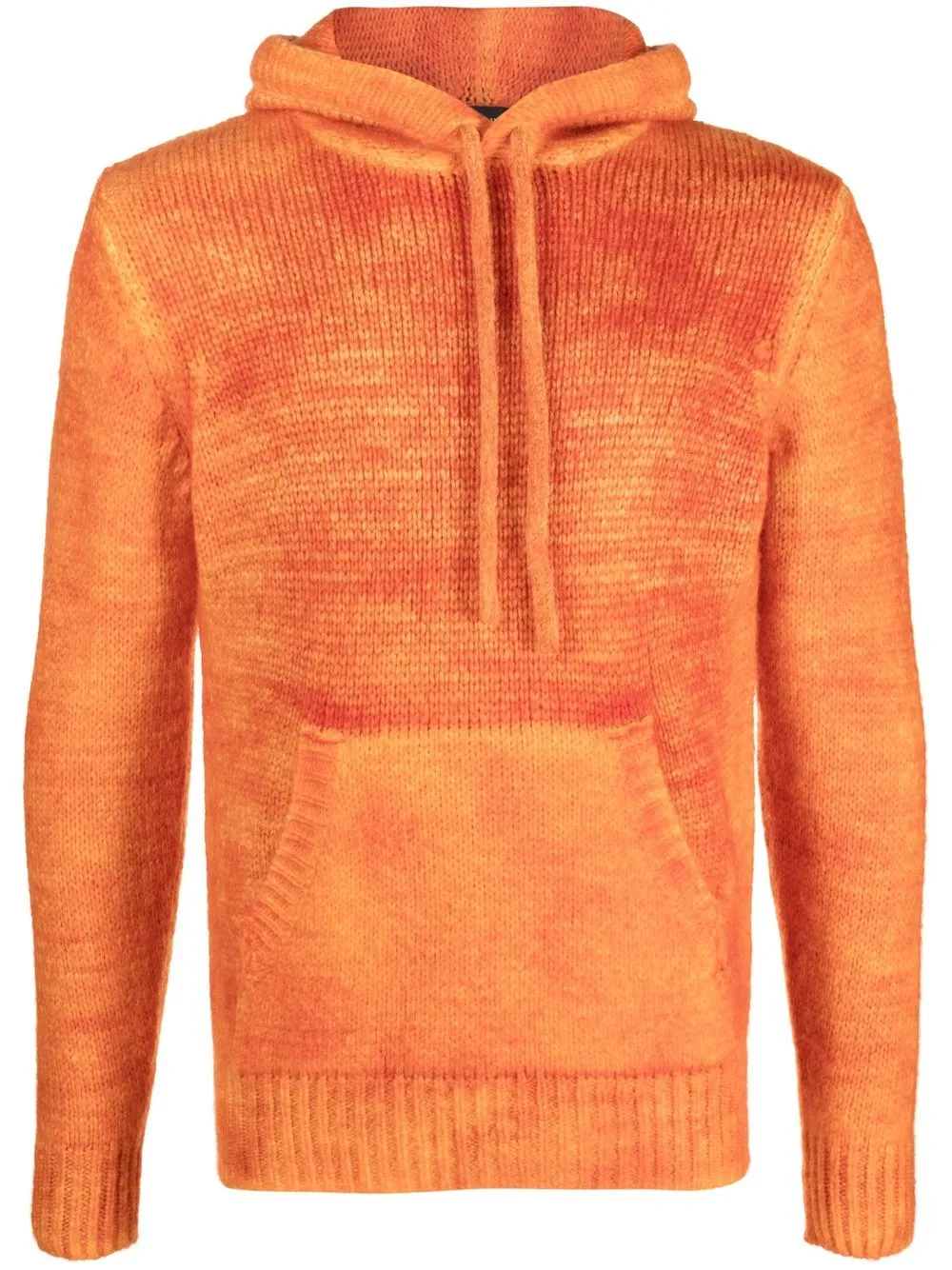 

Roberto Collina hoodie tejido con cordones - Naranja