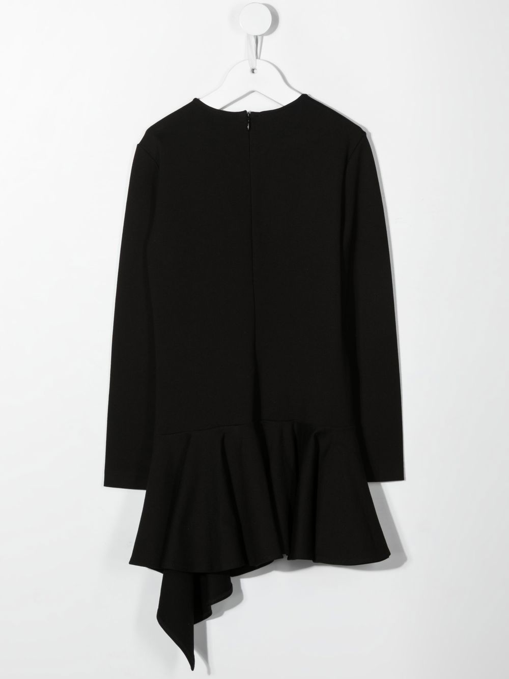 Shop Dsquared2 Asymmetric Peplum Dress In Black