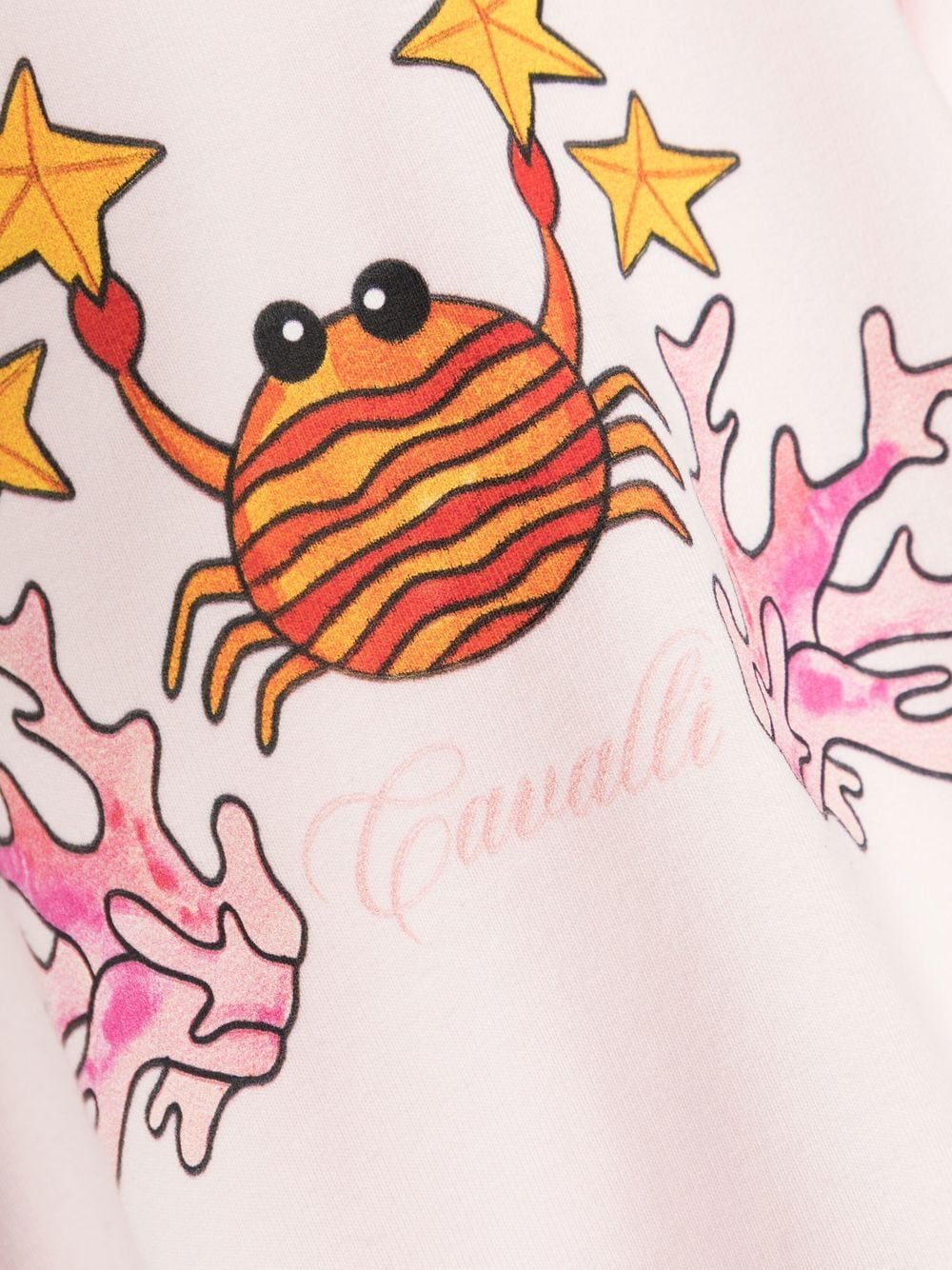 Shop Roberto Cavalli Junior Crab-print Sweatshirt In Pink