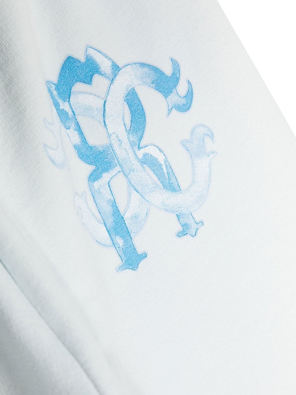 Shop Roberto Cavalli Junior Logo-print Cotton Track Pants In Blue