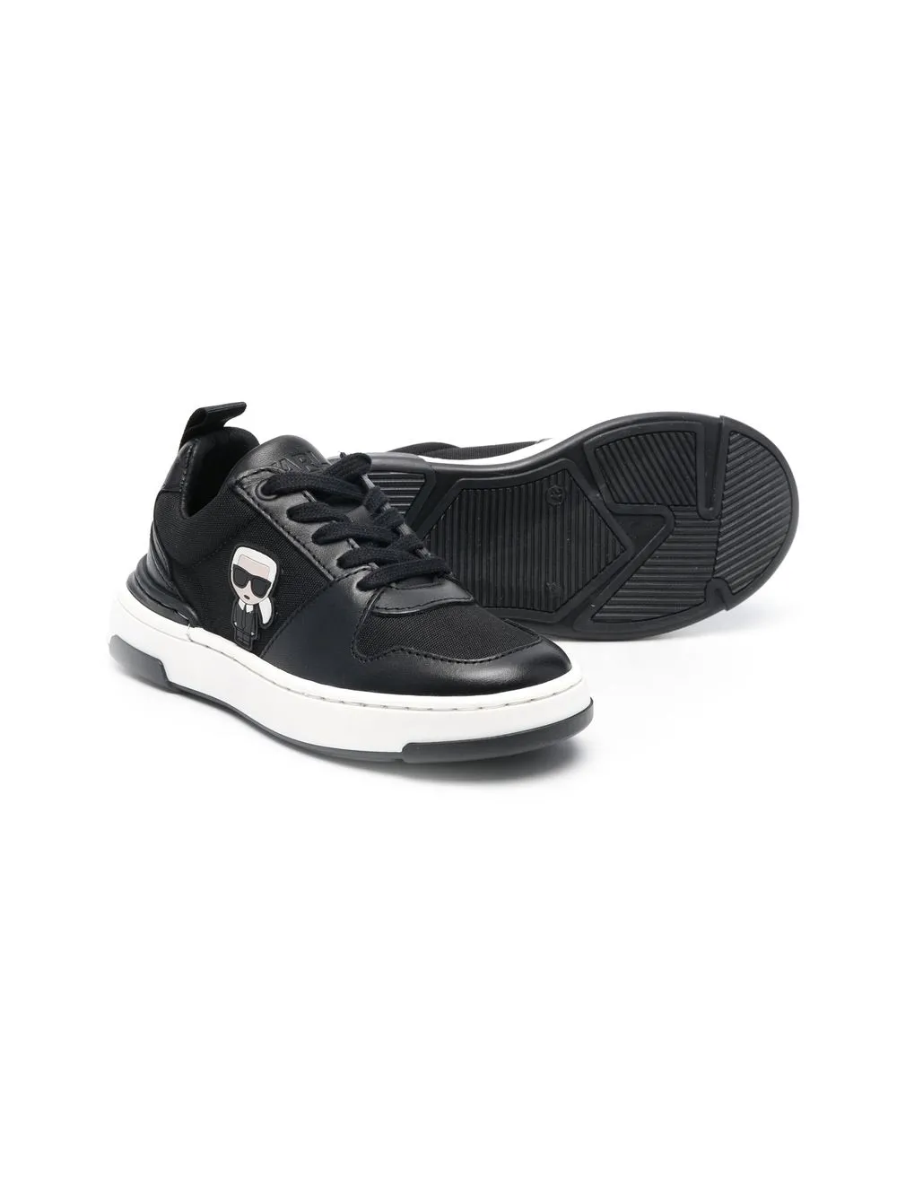 Karl Lagerfeld Kids Ikonik-Karl low-top sneakers - Zwart