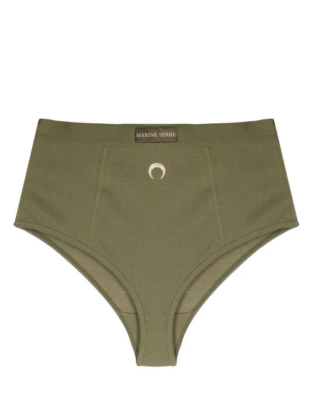 

Marine Serre pants Ribbet con tiro alto - Verde