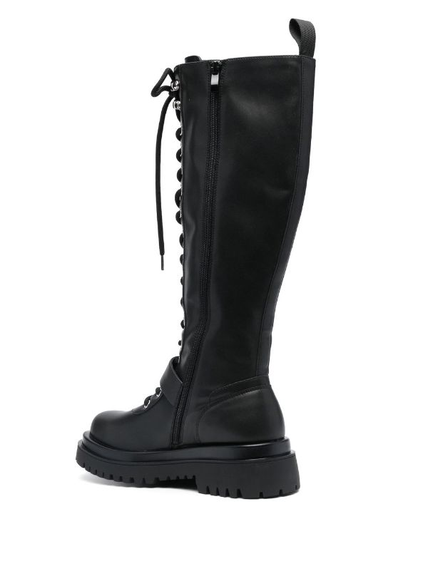 versace jeans couture lace up boots