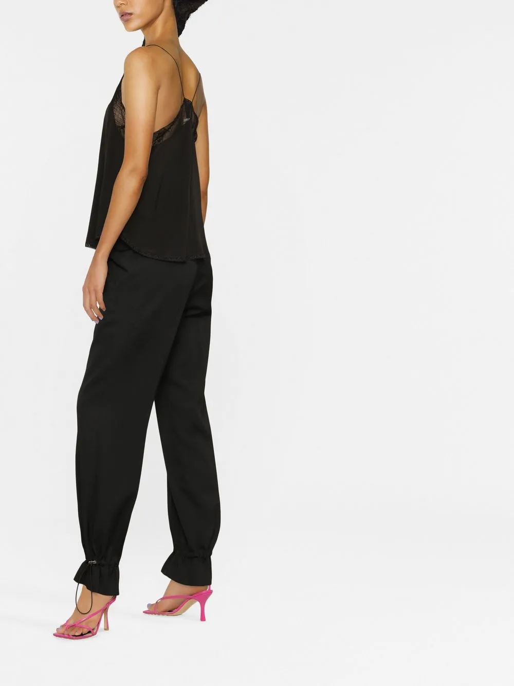 Christy lace-trim silk camisole