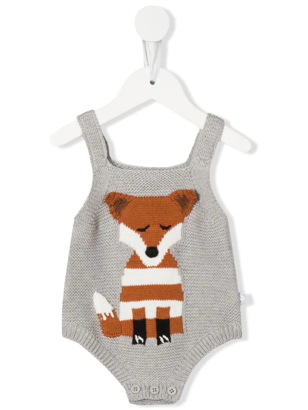 

Stella McCartney Kids Fox embroidered babygrow - Grey