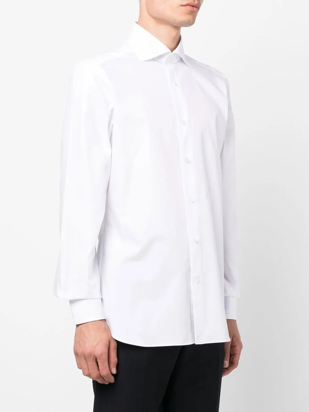  Zegna Long-sleeve Button-up Shirt - White 