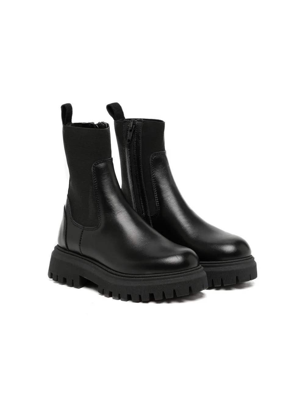 

Moncler Enfant botines con suela gruesa - Negro