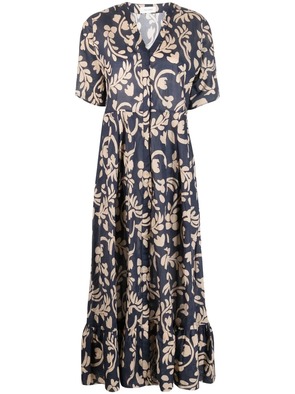 Chinti and Parker floral-print midi shirt dress