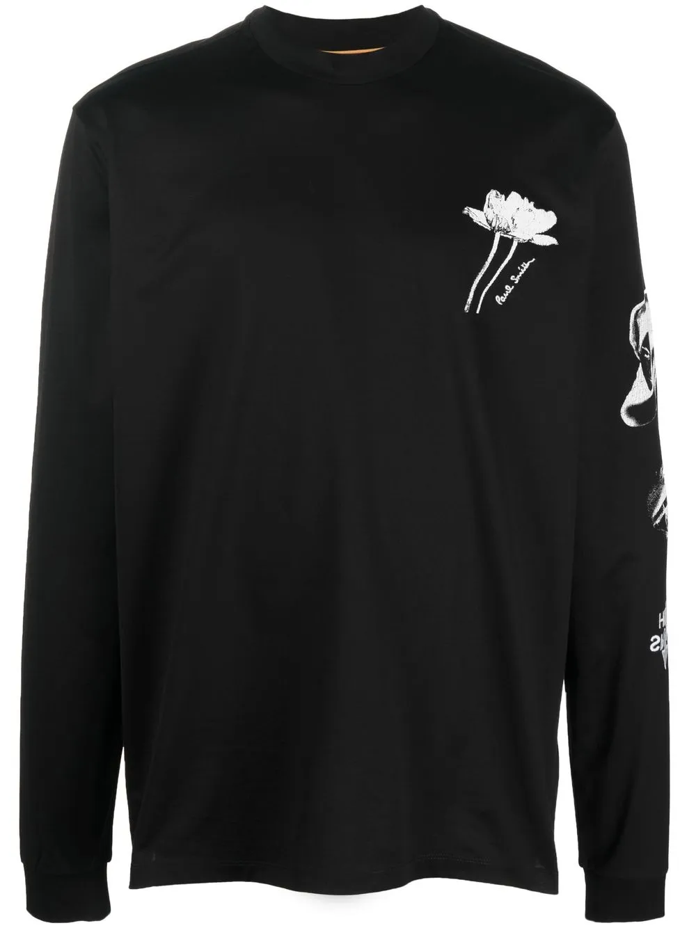 

Paul Smith playera manga larga con estampado gráfico - Negro
