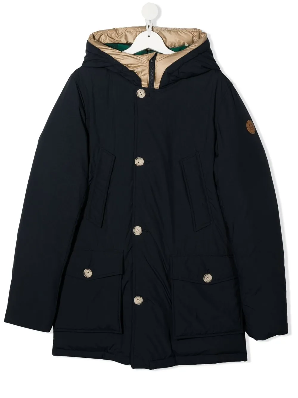 

Woolrich Kids TEEN hooded padded coat - Blue