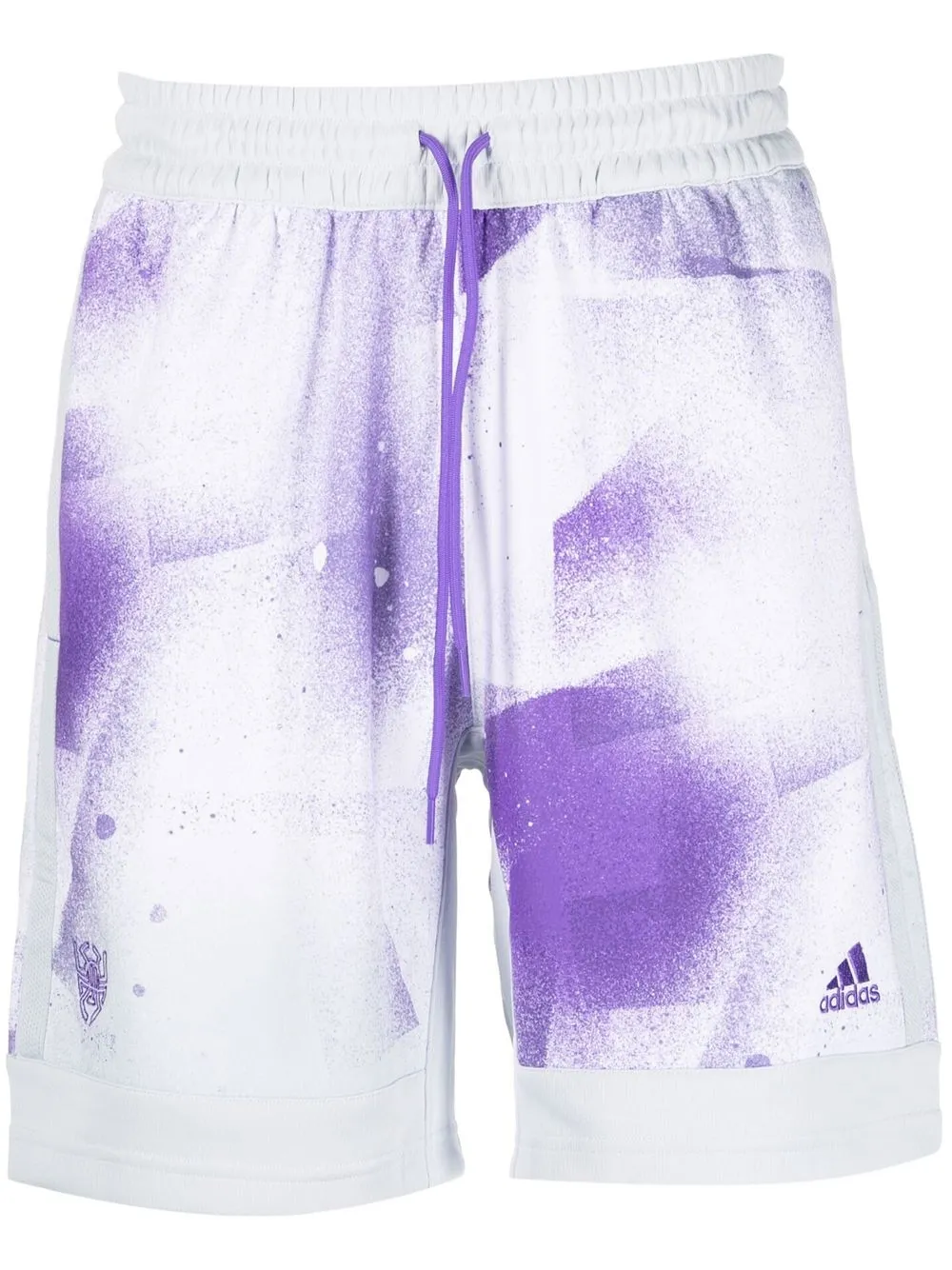 

adidas shorts deportivos con estampado de espray - Gris