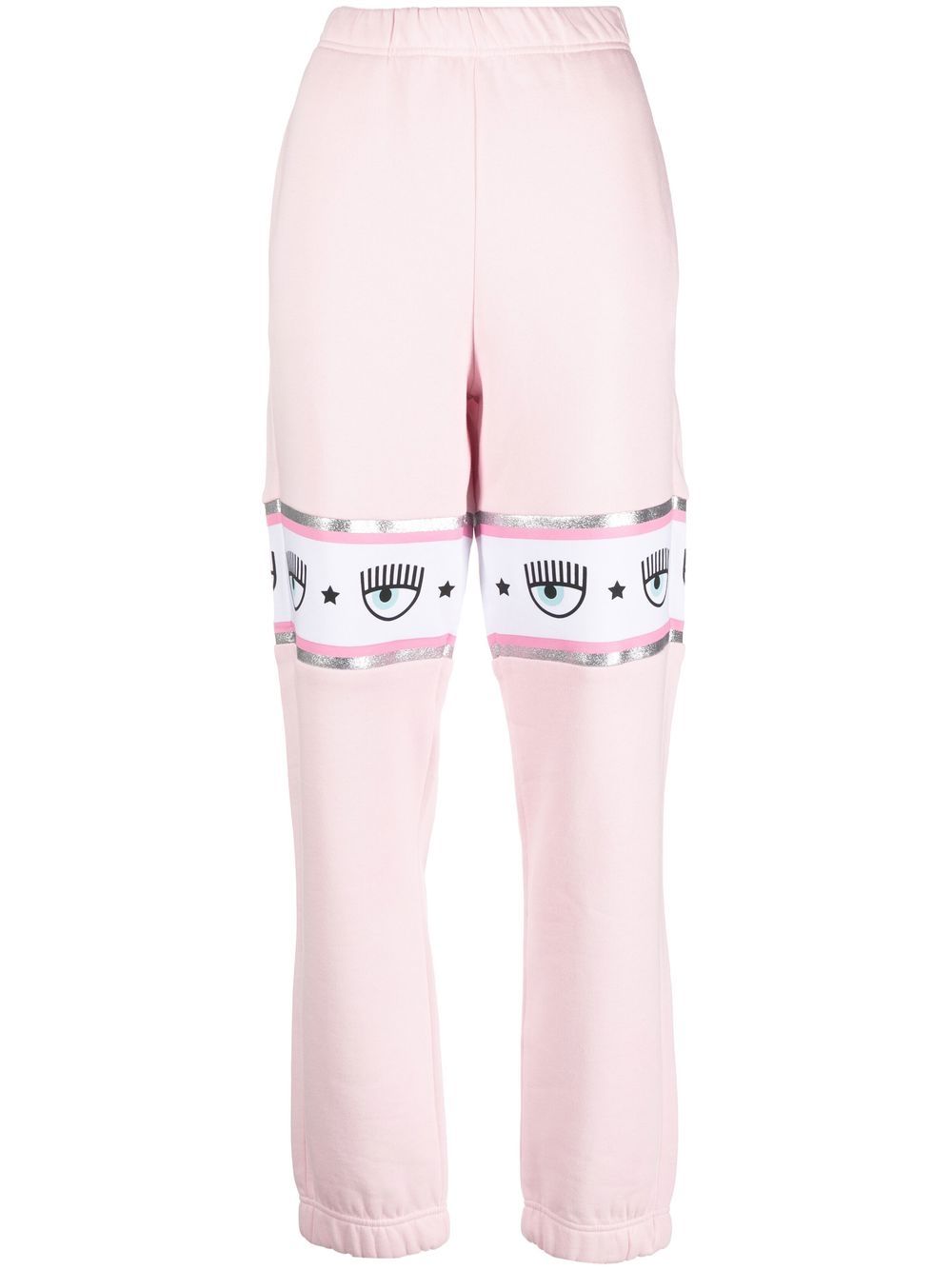 

Chiara Ferragni pants con panel Logomania - Rosado