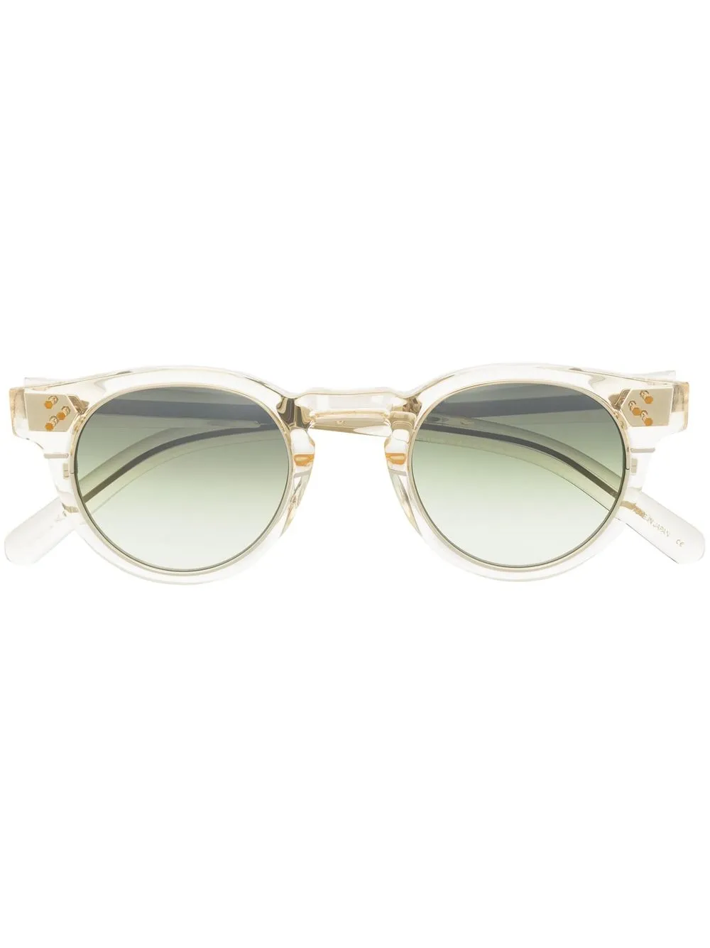 garrett leight round-frame sunglasses - yellow