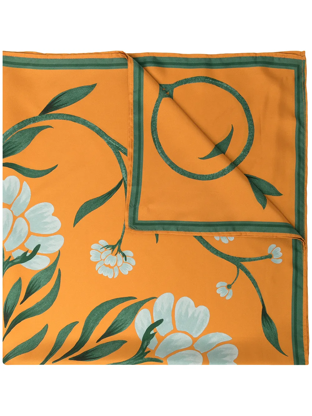 

Agua By Agua Bendita Almendro floral-print silk scarf - Orange