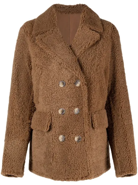 Yves Salomon double-breasted shearling jacket