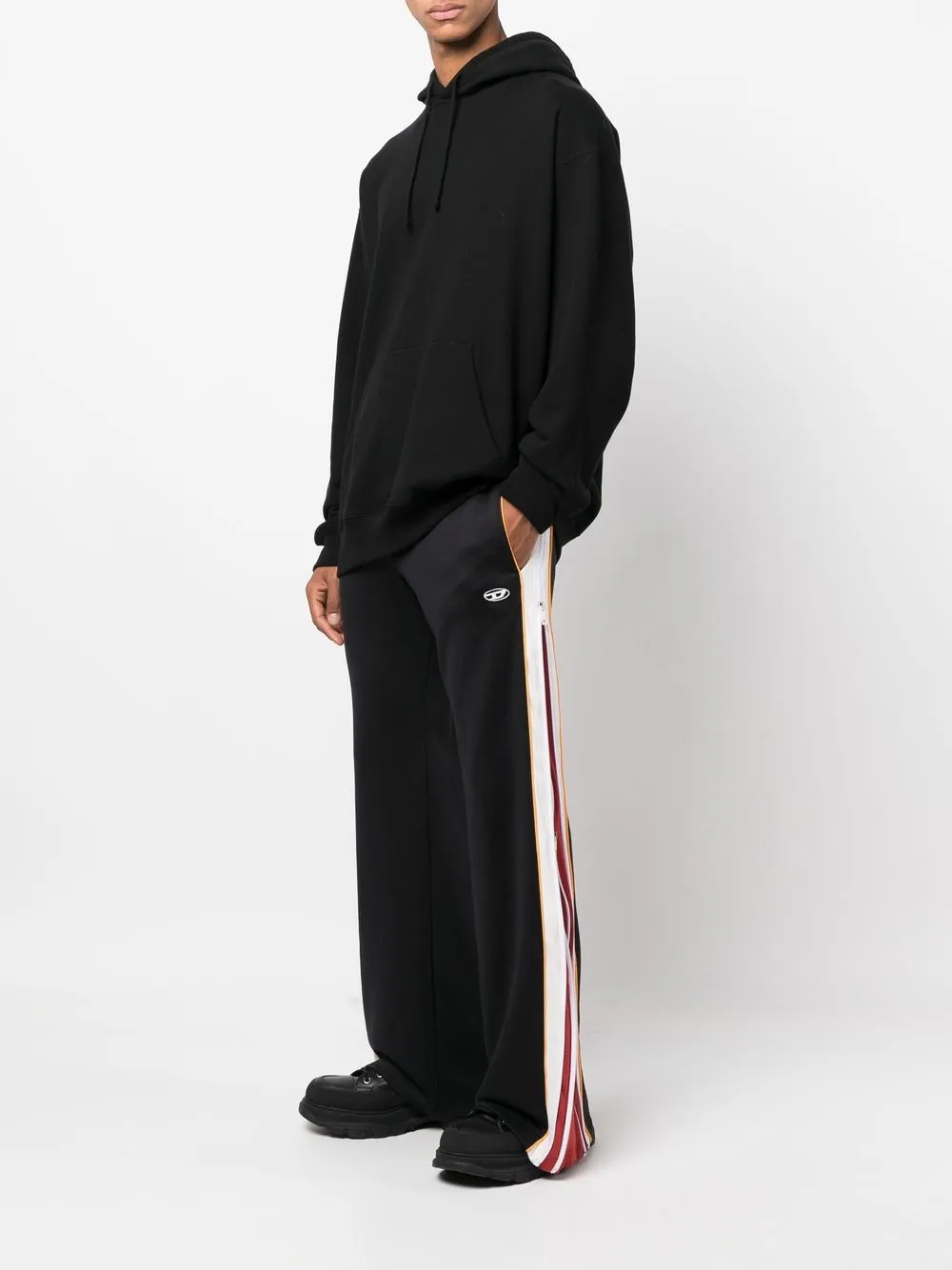 Diesel Broek met zijstreep - Zwart