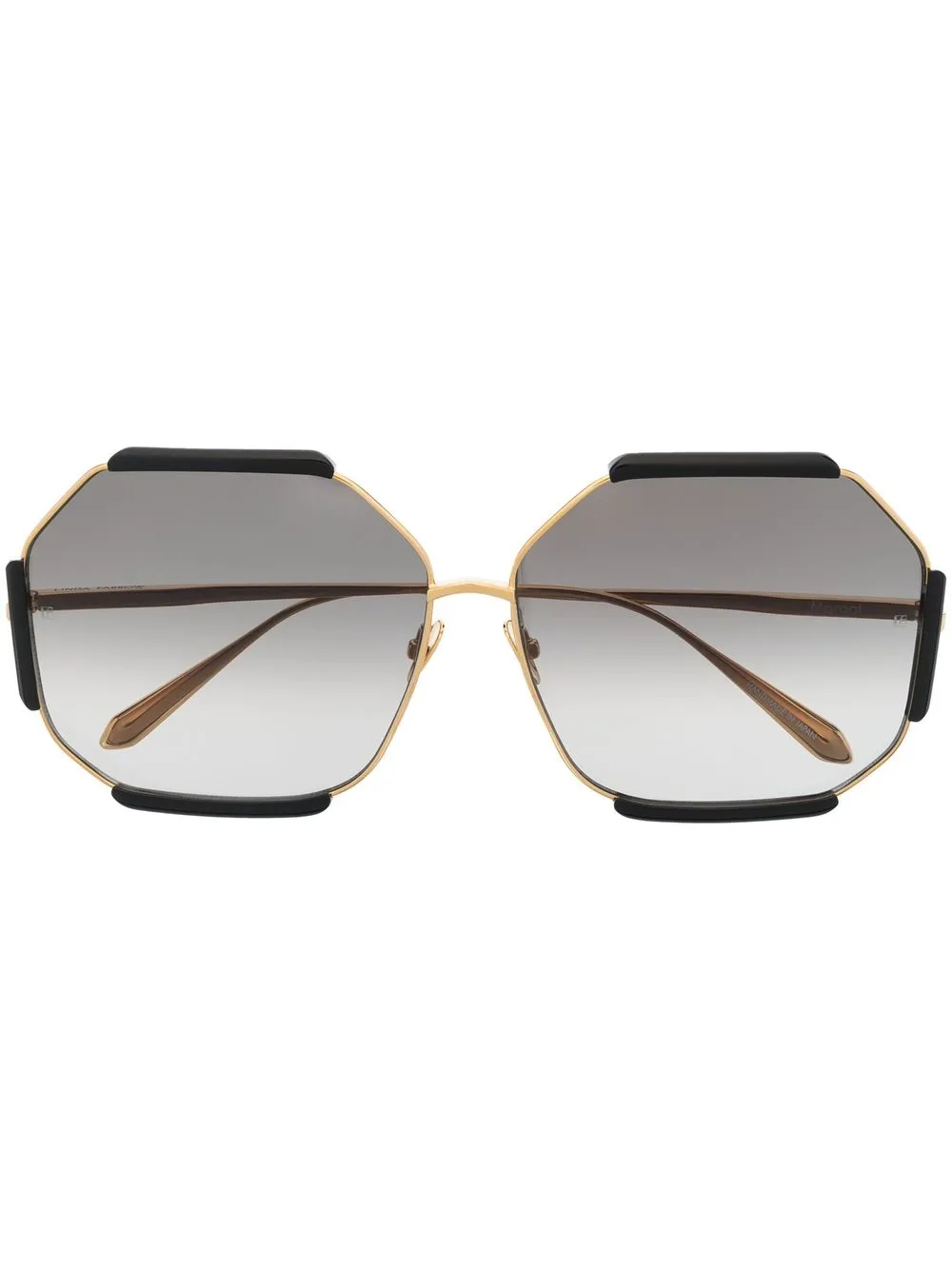 

Linda Farrow Margot oversize-frame sunglasses - Black