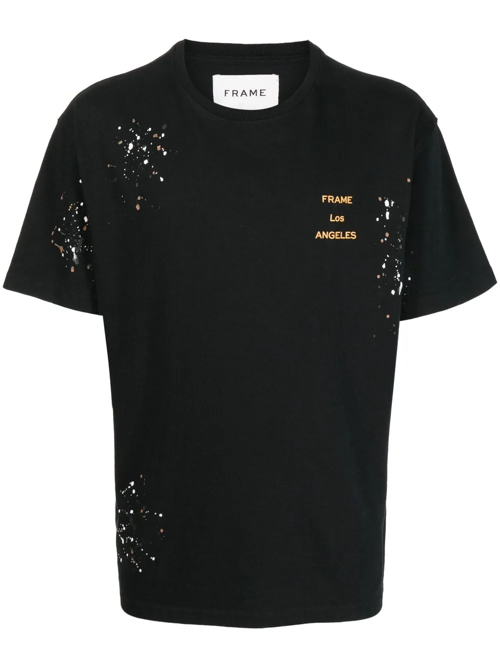 

FRAME splash-print cotton T-shirt - Black
