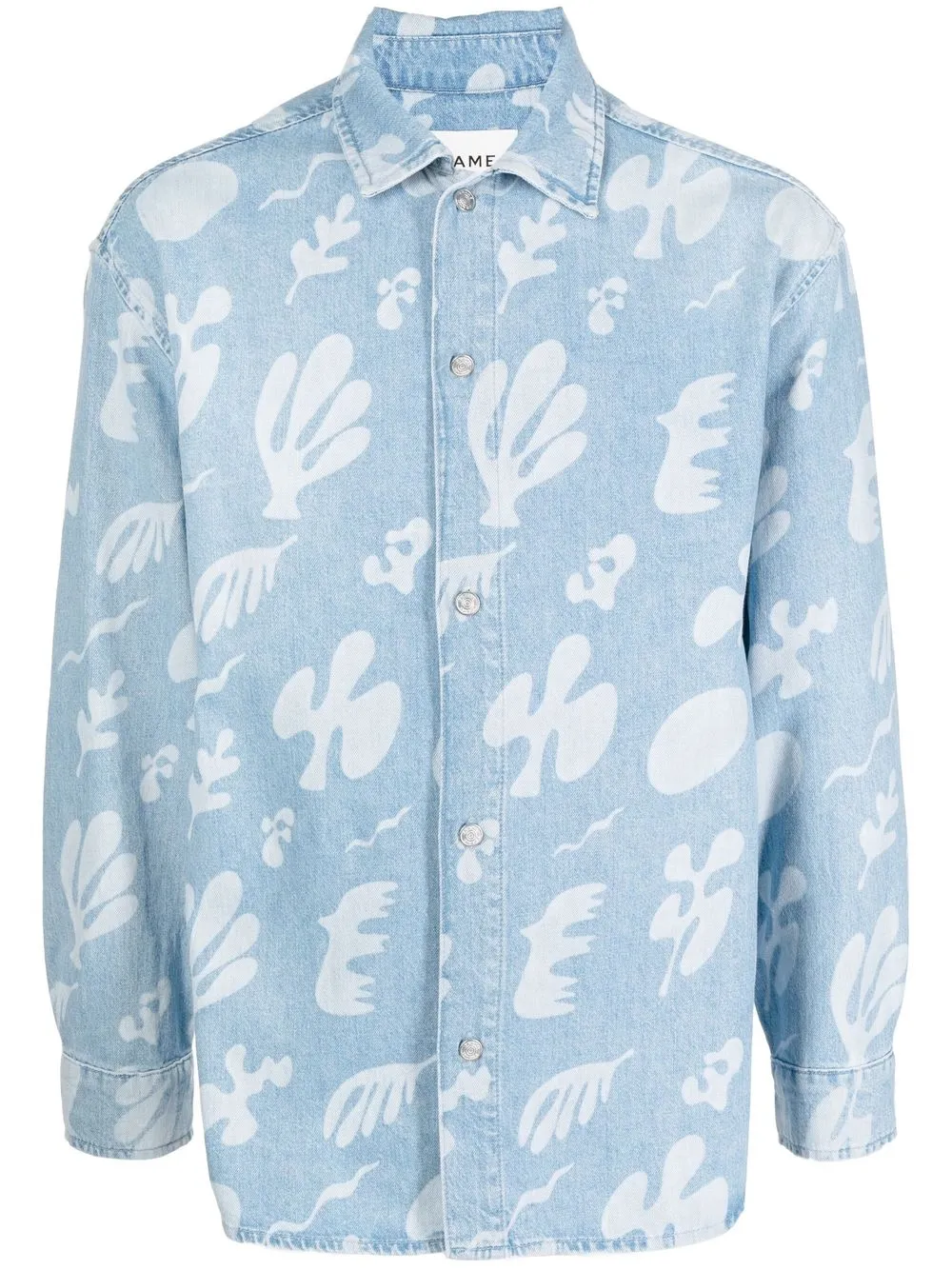 

FRAME Summer-print cotton shirt - Blue